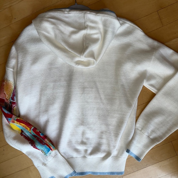 AQUA by Kerri Rosenthal Love hooded sweater Medium. CB - Picture 5 of 8